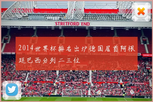 2014世界杯排名出炉德国居首阿根廷巴西分列二三位